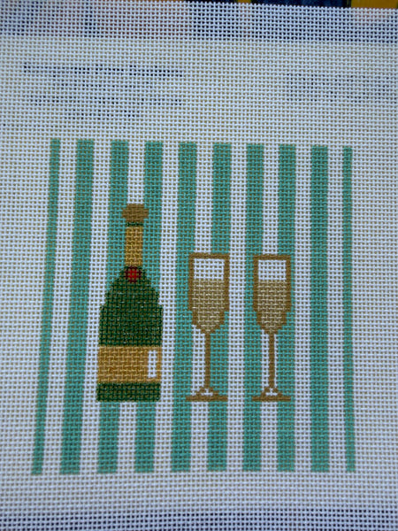 Champagne Mint Stripes