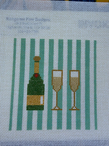 Champagne Mint Stripes