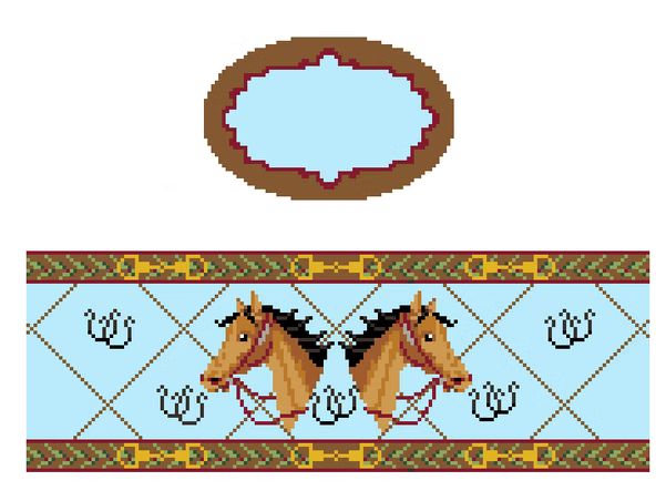 Horses Oval Hinged Box