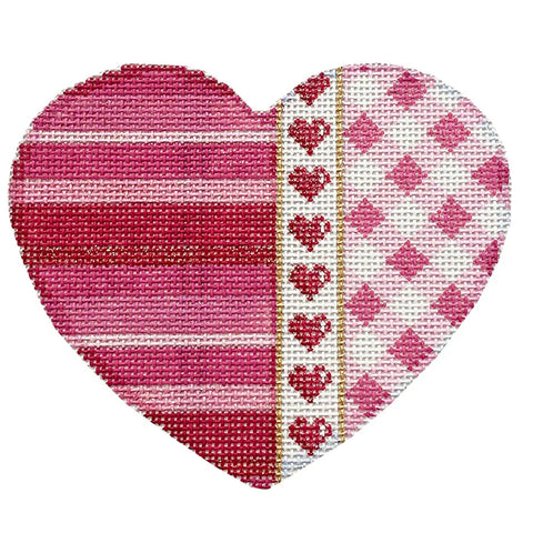 Pink Ombre hearts/Gingham