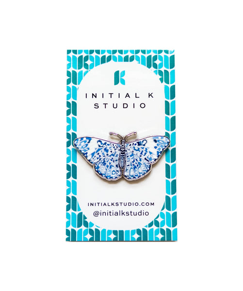Chinoiserie Butterfly Needle Minder — Initial K Studio