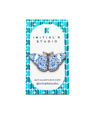 Chinoiserie Butterfly Needle Minder — Initial K Studio