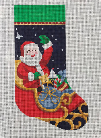 Sleigh Ride Santa Stocking