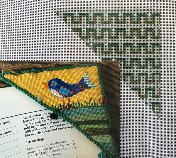 Key Stripe on Pale Bookmark Triangle