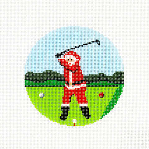 Sporty Santa Golfer