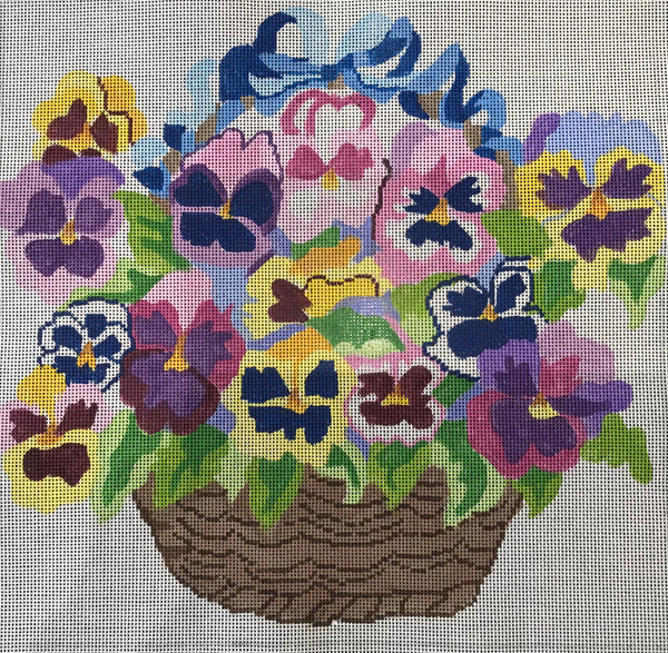 Basket of Pansies