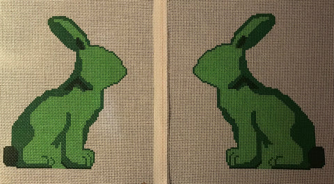 Moss Spring Green Bunny 2 Sided