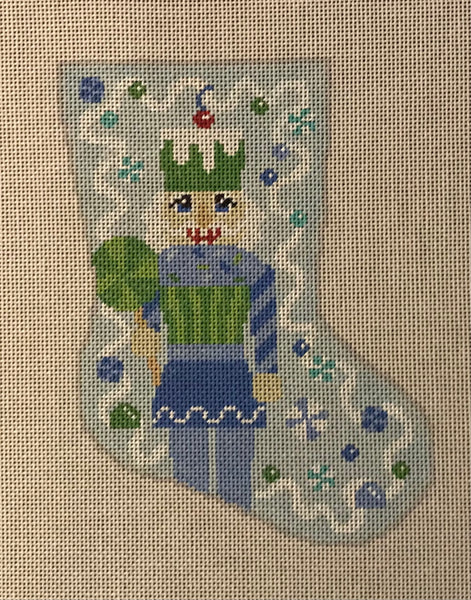 Sugar Sweet Blue Nutcracker Ornament Sized Bauble Stocking