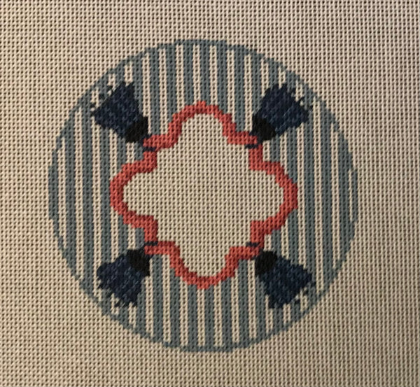 Blue 4” Tassle Round