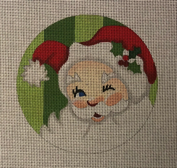 Santa Round green BG