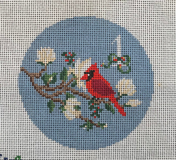 12 Days Southern Christmas #1 A Cardinal in Magnolia Tree