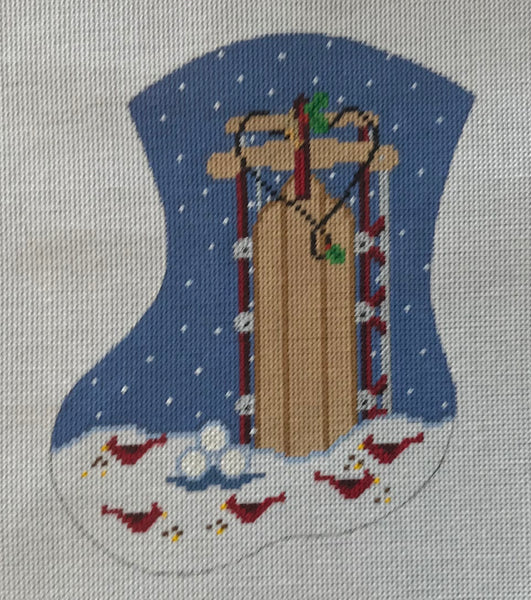 Christmas Sled Mini Stocking
