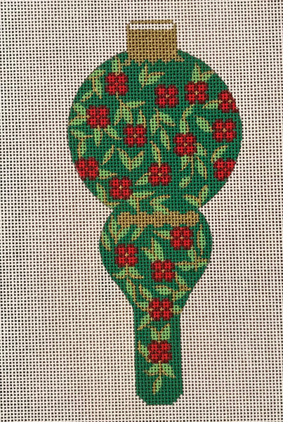 Green & Red Flower Ornament