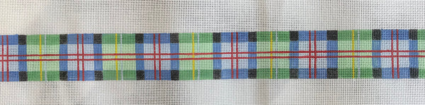 Blue/Green Plaid Belt