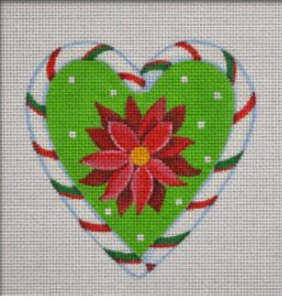 candy cane heart  pointsettia