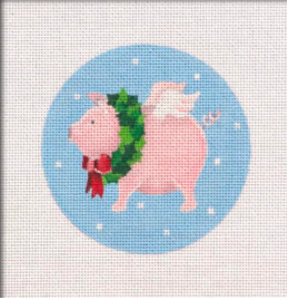 Flying Pig w/ Wreath