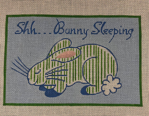 Shh…Bunny Sleeping Blue