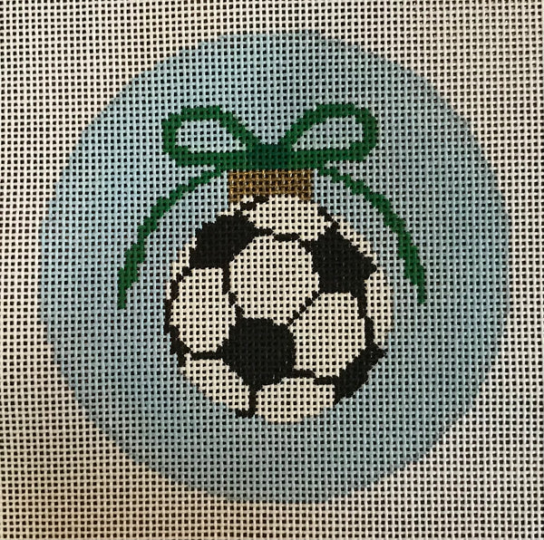 Soccer Ball w/ Green Bow Round
