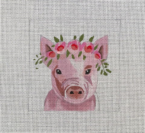 Pig with Flowers