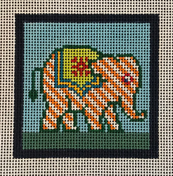 Elephant Orange & White