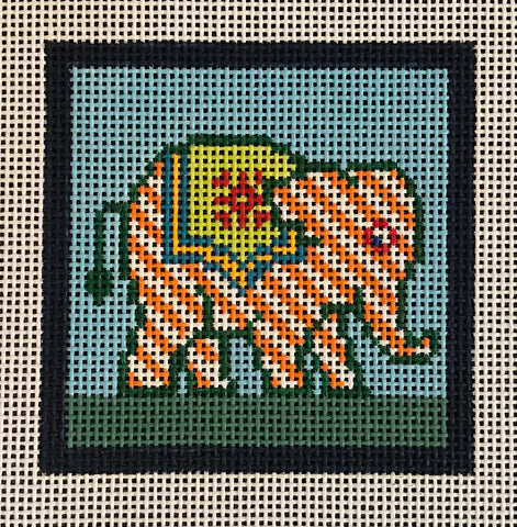 Elephant Orange & White