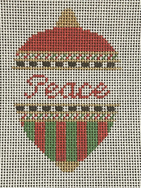 peace bauble red and green