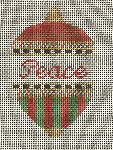 peace bauble red and green