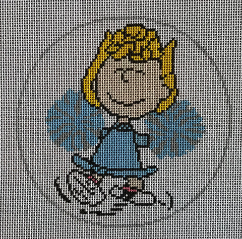 Peanuts Sports - Sally Cheerleader Carolina Blue