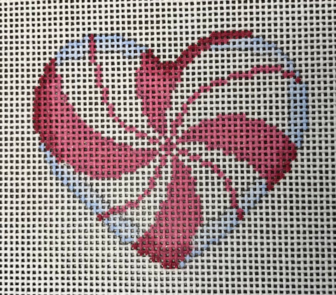 Peppermint Swirl Mini Heart/Pink
