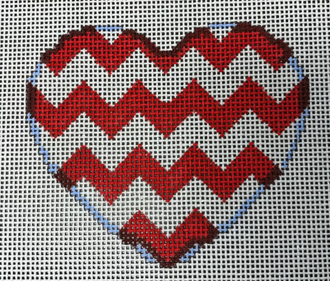 Red Chevron Heart