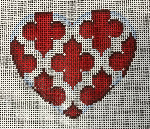 Quatrefoil Heart/Red