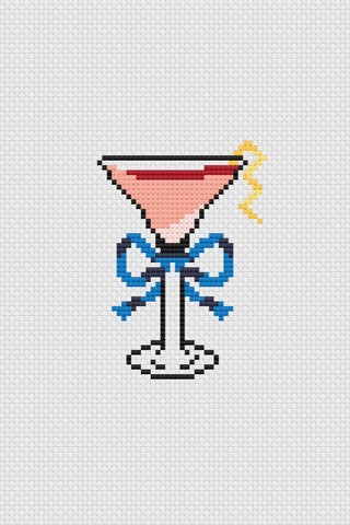 Cocktails Cosmopolitan with Blue Bow