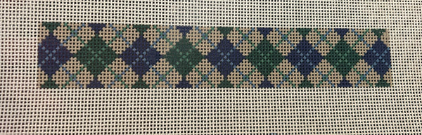 Khaki Argyle Key Fob