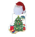 Christmas Tree w/ Santa Mini Sock