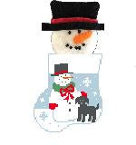 Tophat Snowman w/ Top Hat Mini Sock