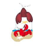 Lobster on the Beach Mini Sock