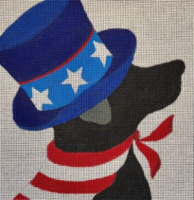 Patriotic Black  lab