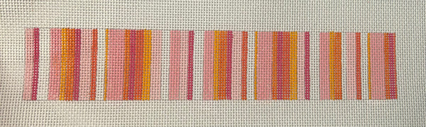 Happy Stripes Pink Orange Fob