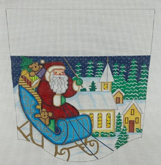 Santa with Sleigh with Church