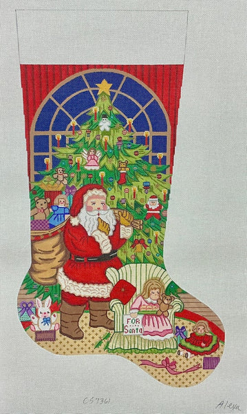 Santa with Doll in chair