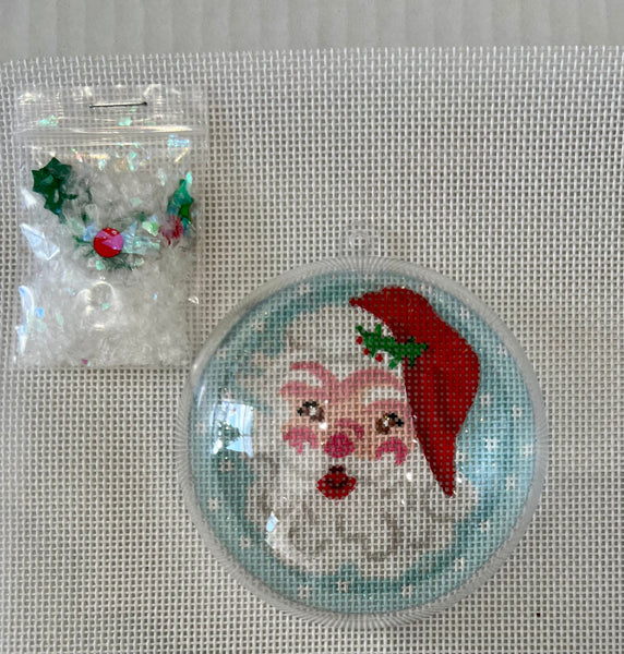 Jolly Santa Face Dome Ornament
