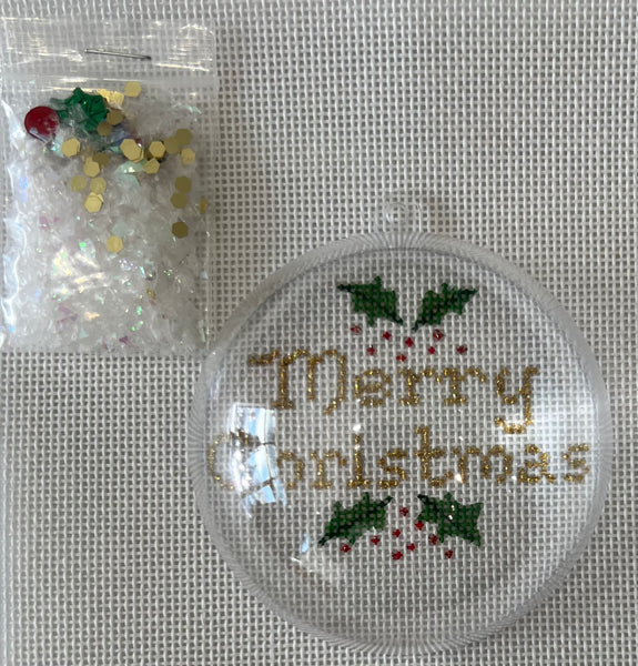 Merry Christmas Jolly Dome Ornament