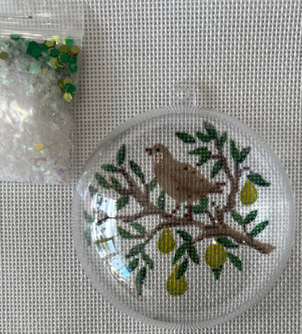 Partridge in a Pear Tree Dome Ornament