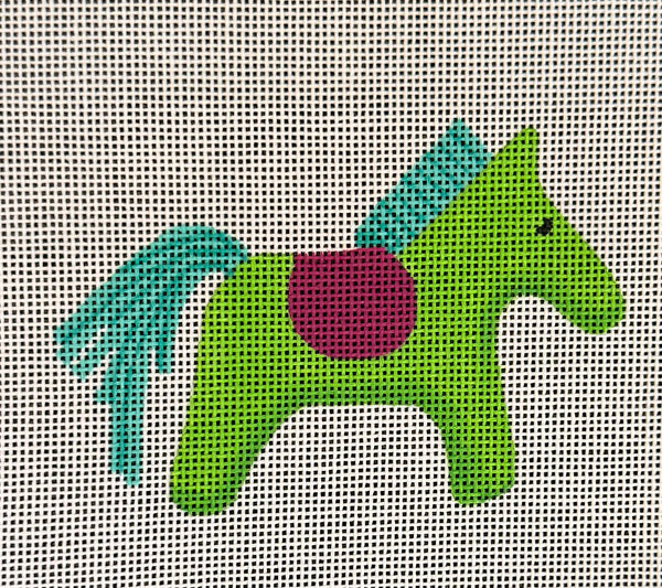 "H" Inspired Green Horse Bag Tag