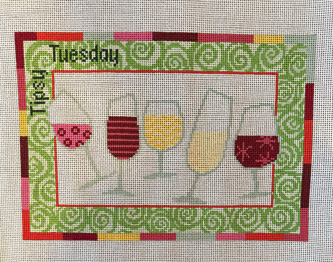 Tipsy Tuesday Wine Glasses