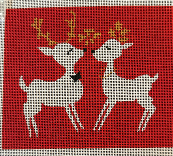 Red Kissing Reindeer