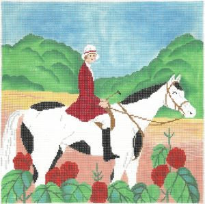 Vintage Girl on Horse