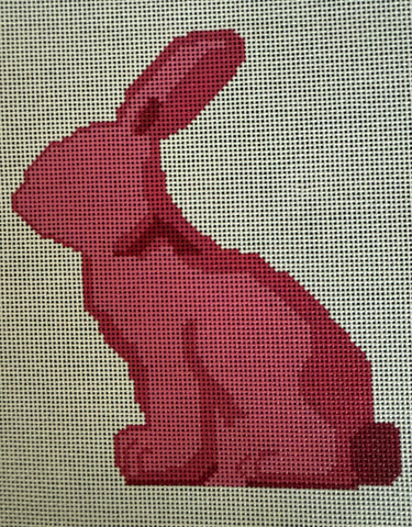 Moss Spring Bunny Pink Facing Left