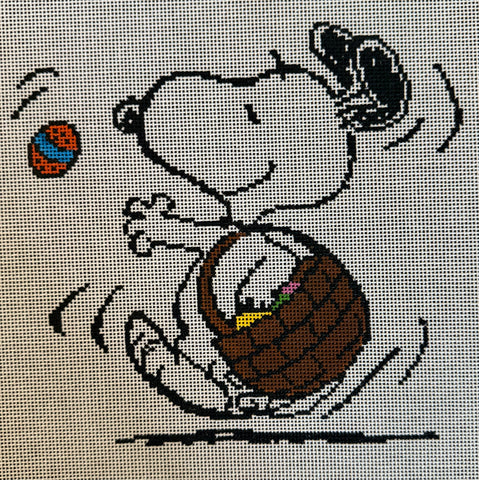 Snoopy Dancing with Easter Basket