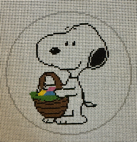 Snoopy with Easter Basket Round